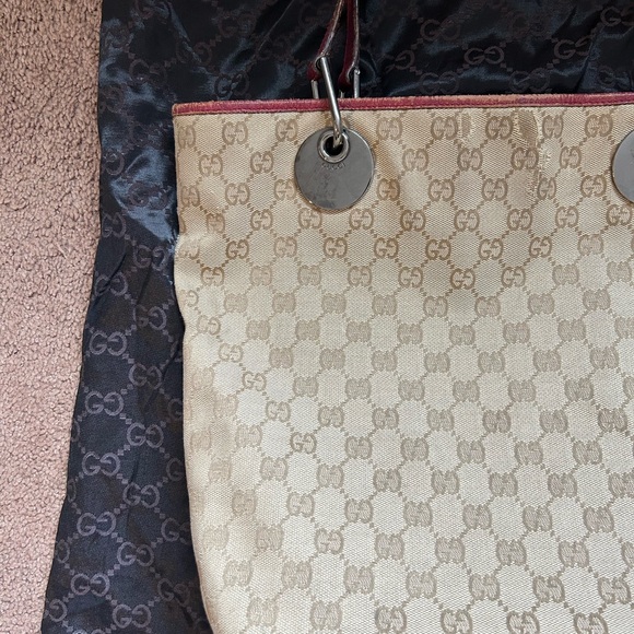 Authentic Vintage Gucci Canvas Eclipse Tote Bag (H) - Picture 5 of 12